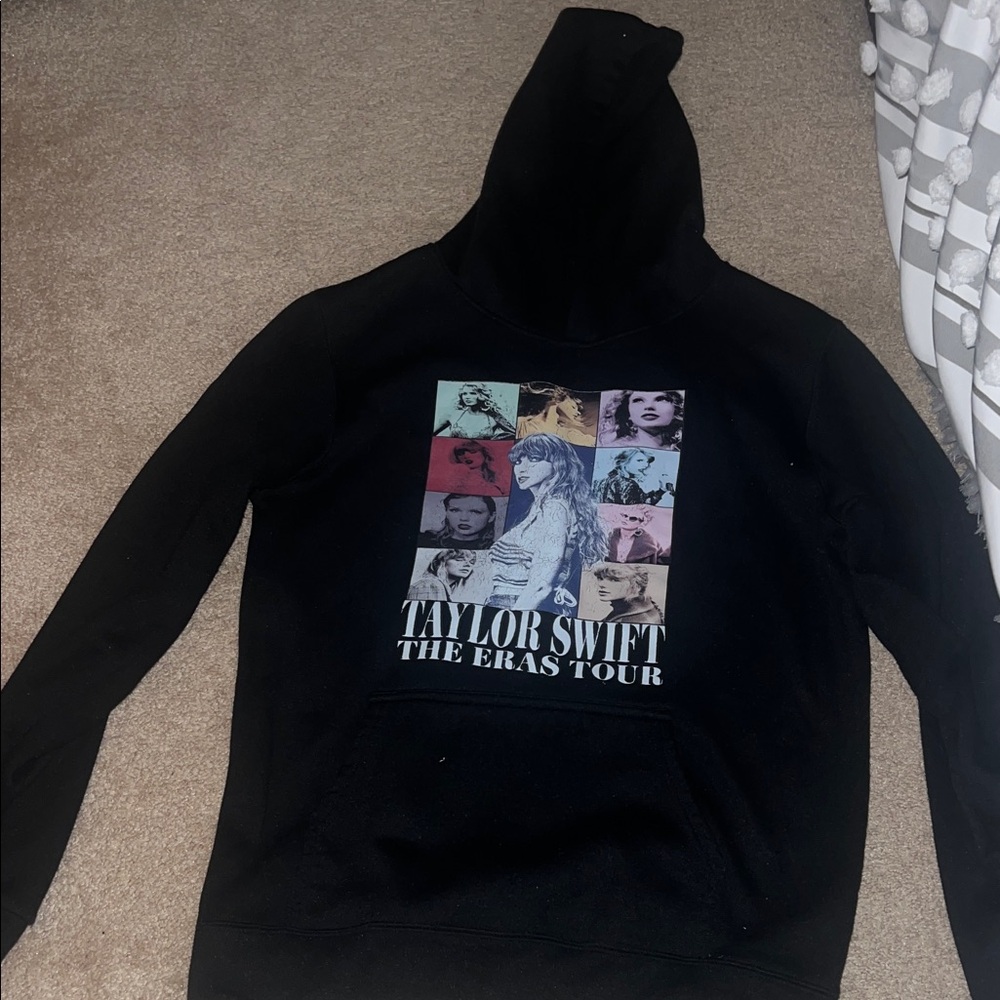 Taylor Swift Black Hoodie with Colorful Graphic